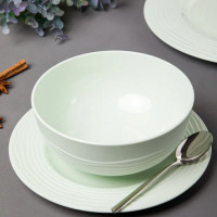 Сервиз чайно-столовый на 1 персону, 4 предмета, фарфор, мятный, серия Волна, DECOR DE TABLE, Россия_00818470056948447351.jpg