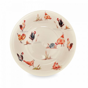Салатник , 23.3 см, фарфор, белый, декор, серия Country Farmyard, GRACE BY TUDOR, Великобритания, GRACE BY TUDOR (Великобритания)