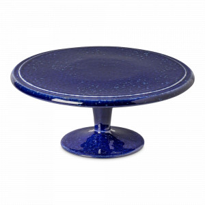 Блюдо круглое на ножке Blue, 33 cм, керамика, синий, серия Abbey, COSTA NOVA, Португалия, Блюда для торта, десерта