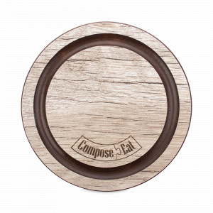 Подставка под кружку Бирдекель, круглая, диам. 95 мм, композитный материал, дуб светлый, серия Fashion, ComposeEat, Россия, Бирдекели