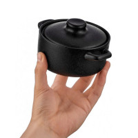 Форма для запекания с крышкой Iron Black, 400 мл, керамика, черный, WALMER, Великобритания_00812230041803487523.jpg