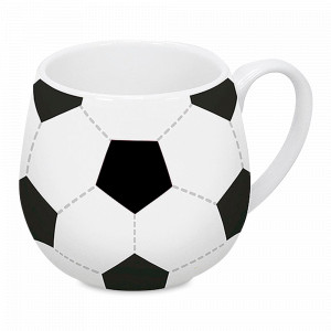 Кружка «Футбольный мяч», 420 мл, фарфор, белый, черный, KOENITZ, Германия, Большие кружки