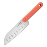 Нож кухонный Сантоку, 18 см, оранжевая ручка, серия Chopping boards and Knives, TREBONN, Италия