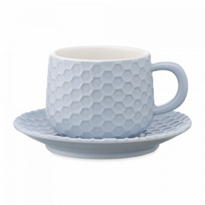 Пара чайная, 300 мл, керамика, голубой, серия Marshmallow, LIBERTY JONES, Россия, Чайные пары 300 мл.