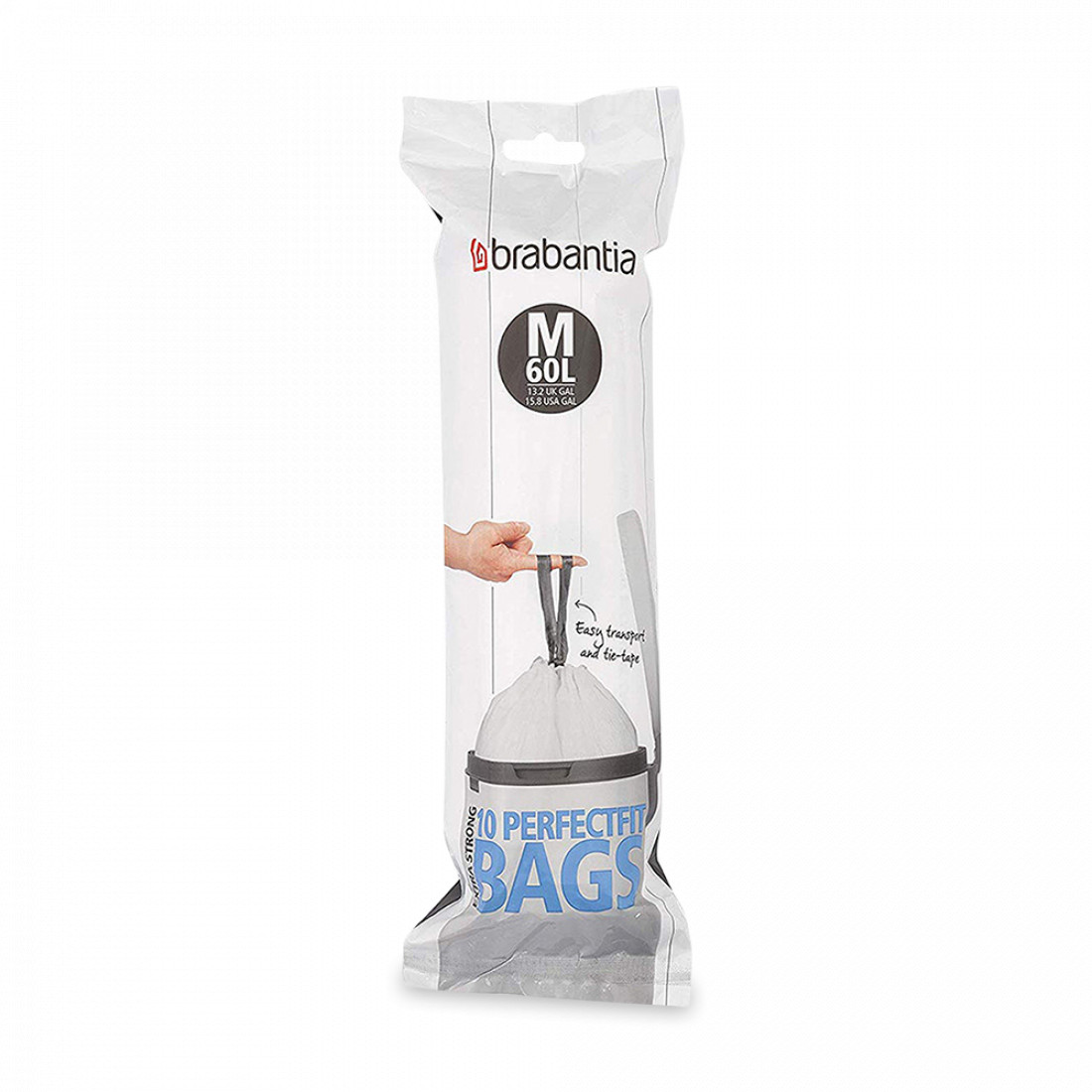 Пакет для мусора M, 10 штук, 60 л, полиэтилен, BRABANTIA, Бельгия
