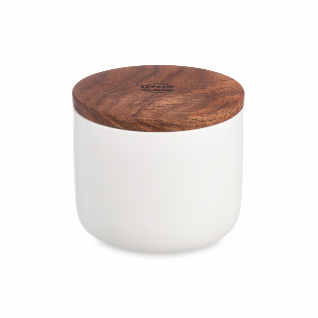 Банка для хранения, 350 мл, керамика, дерево, белый, серия Home, DECOR DE TABLE, Китай