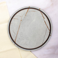 Доска круглая для нарезки и сервировки с желобом, 24 см, мраморный Грейс, композитный материал, серия Fashion, ComposeEat, Россия_00821130040619206086.jpg