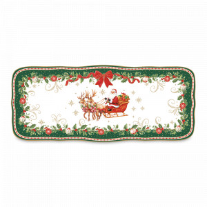 Блюдо прямоугольное, 36 х 15 см, фарфор, серия Christmas Heritage, EASY LIFE (R2S), Италия, Новогодняя сервировка EASY LIFE R2S