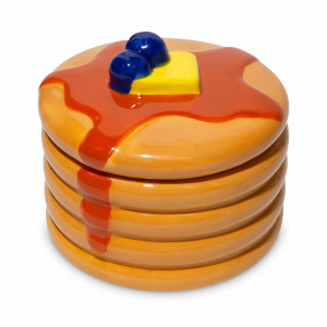 Шкатулка Pancakes, 9.5 х 8 см, керамика, серия Good Morning, DOIY, Испания, Предметы интерьера DOIY