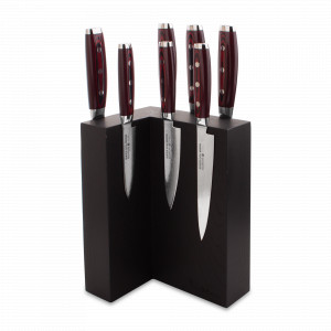 Набор из 7-и кухонных ножей на подставке из дуба, серия GOU 161, YAXELL, Япония, YAXELL (Япония)