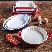 Форма для запекания, 32 х 20,5 см, керамика, красный, серия La Cocotte, STAUB, Франция_00806570053616392891.jpg