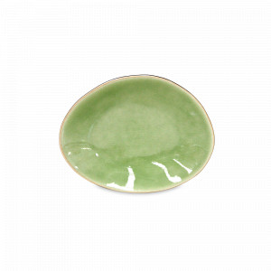 Тарелка овальная Vert frais, 15.4 х 12 см, керамика, оливковый, серия Riviera, COSTA NOVA, Португалия, Тарелки хлебные