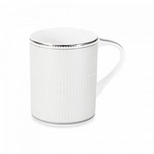 Кружка Жемчуг, 350 мл, костяной фарфор, белый, декор, серия Emily, ANNA LAFARG, Китай, Белые кружки