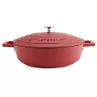 Кастрюля с крышкой низкая, 4 л, 28 см, литой алюминий, красный, серия MasterClass, KITCHEN CRAFT, Великобритания, 