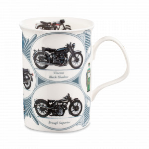 Кружка «Ретро машины Мотоцикл», 320 мл, костяной фарфор, декор, серия Ланкастер, ROY KIRKHAM, Великобритания, Чашки