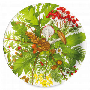 Блюдо сервировочное, 33 см, костяной фарфор, декор, серия Montagna, TAITU, Италия, Скидка  до -20% на фарфор TAITU