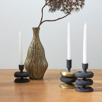 Подсвечник на одну свечу, 17 см, металл, черный, серия Vivlend, BERGENSON BJORN, Великобритания_00813860063260402562.jpg