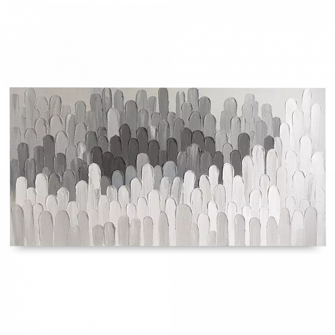 Панно декоративное By Feel, 70 х 140 см, холст с ручной росписью, дерево, черно-белый, серия Art, BERGENSON BJORN, Великобритания