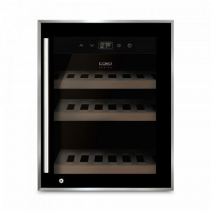 Шкаф винный WineSafe 12 Black для 12 бутылок, нержавеющая сталь, стекло,  черный, CASO, Германия, Винные шкафы Caso