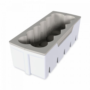 Форма для приготовления десертов Lumiere, 21,9 х 8,9 х 7,6 см, силикон, пластик, серый, SILIKOMART, Италия, SILIKOMART (Италия)