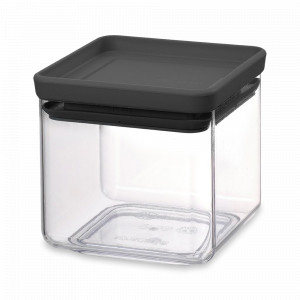 Контейнер для сыпучих продуктов, 0,7 л, 11 х 11 х 10,5 см, пластик, темно-серый, серия Tasty+, BRABANTIA, Бельгия, Контейнеры для продуктов BRABANTIA