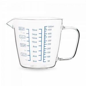 Чаша мерная, 500 мл, боросиликатное стекло, прозрачный, SMART SOLUTIONS, Россия, Мерные емкости для смешивания