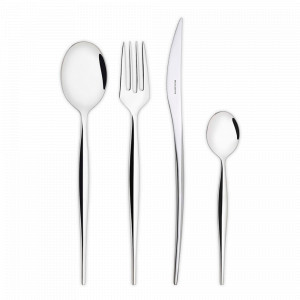 Набор столовых приборов на 6 персон, 24 предмета, нержавеющая сталь 18/10, серия Natura, BUGATTI Cutlery, Италия, BUGATTI CUTLERY (Италия)