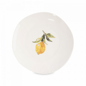 Тарелка закусочная Лимоны, 21 см, фарфор, белый, декор, серия Palermo, ANNA LAFARG, Китай, ANNA LAFARG (Китай)