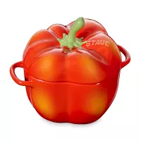 Кокот «Перец», 0,45 л, 12 см, керамика, оранжевый, серия La Cocotte, STAUB, Франция, 