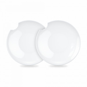 Набор из 2-х обеденных тарелок, диаметр: 24 см, материал: фарфор, цвет: белый, серия With bite, TASSEN, Германия, Наборы тарелок для кухни