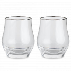 Набор из 2-х стаканов, 360 мл, стекло с серебристым кантом, серия Rhapsody, ANNA LAFARG, Китай, Стаканы для воды