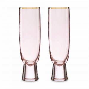Набор бокалов для шампанского «Трианна»,  2 предмета, 20 см, 320 мл, стекло, пудровый, серия Trianna, LENOX, США, LENOX (США)