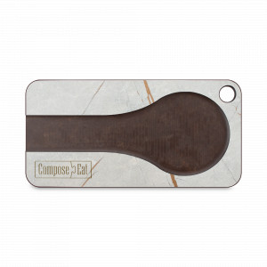 Подставка кухонная под ложку, 20 х 10см, мраморный Грейс, композитный материал, серия ProFashion, ComposeEat, Россия, Подставки под ложку