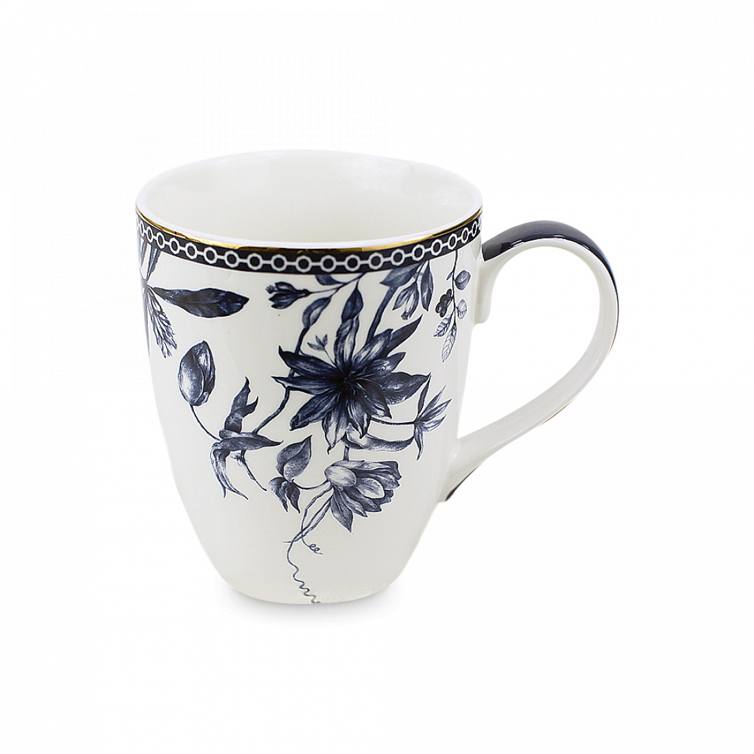 Кружка , фарфор, белый, декор, HOMEFEEL, Россия