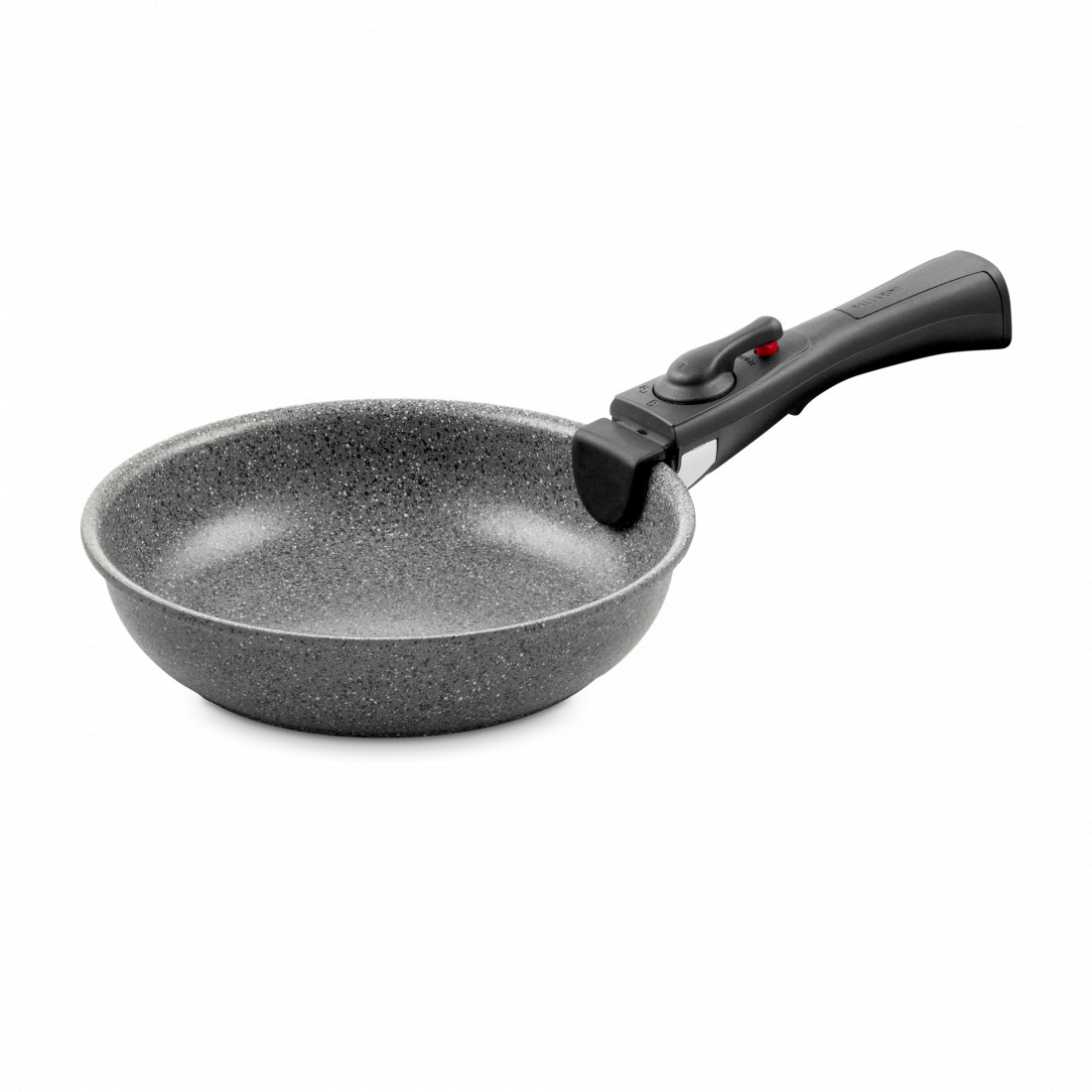 Сковорода с антипригарным покрытием со съемной ручкой, 24 см, алюминий, серый, серия Torre, BALLARINI, Италия