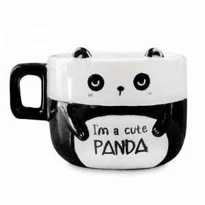 Кружка Панда, 450 мл, керамика, черный, белый, серия Animals, REPAST, Чехия, Кружки REPAST