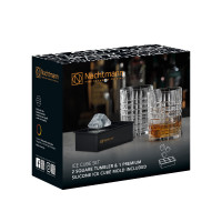 Набор из 3-х предметов Square Ice Cube,  два стакана 345 мл и емкость для льда, прозрачный, хрустальное стекло, пластик, серия Square, NACHTMANN, Германия_00810480050810715944.jpg