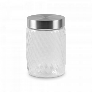 Банка для хранения, 1.3 л, стекло, нержавеющая сталь, HOMEFEEL, Россия, Банки для хранения HomeFeel