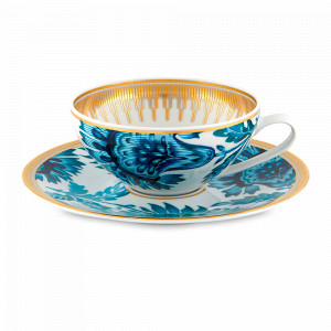 Пара чайная, 230 мл, фарфор, декор, серия Gold Exotic, VISTA ALEGRE, Португалия, Чайные пары из фарфора
