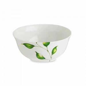 Салатник порционный, 14 см, фарфор, белый, зеленый, серия Vegetal, GUY DEGRENNE, Франция, Vegetal GUY DEGRENNE