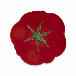 Блюдо круглое «Томат», 30 см, керамика, красный, зеленый, серия Томат, Bordallo Pinheiro, Португалия, BORDALLO PINHEIRO (Португалия)