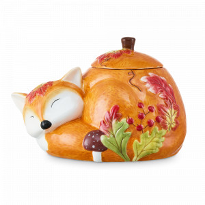 Банка с крышкой 3D «Лисенок», 25.5 х 19 см, керамика, декор, серия Осенние дары, DECOR DE TABLE, Россия, Банки для продуктов