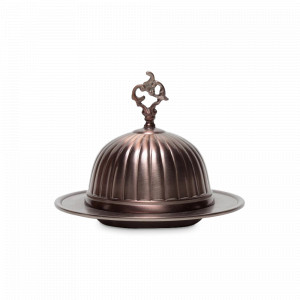 Емкость для икры Silver, 14 см, никель, стекло, посеребрение, ROOMERS TABLEWARE, Нидерланды, Икорницы, масленки