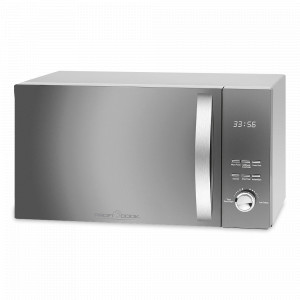 Печь микроволновая с грилем, 23 л, нержавеющая сталь, пластик, серебристый, PROFI COOK, Германия, PROFI COOK (Германия)