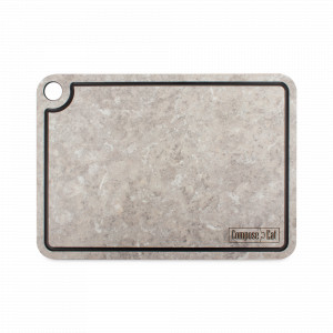 Доска композитная разделочная с желобом, 29x20 см, серый мрамор, серия Elegance, ComposeEat, Россия, COMPOSE EAT (Россия)