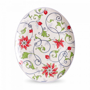 Блюдо овальное, 37 см, фарфор, белый, декор, серия Botanical Spiral, GRACE BY TUDOR, Великобритания, Блюда из фарфора