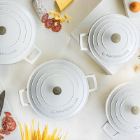Кастрюля с крышкой низкая, 4 л, 28 см, литой алюминий, кремовый, серия MasterClass, KITCHEN CRAFT, Великобритания_00817710056804459321.jpg