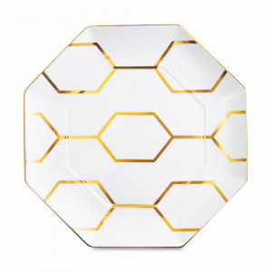 Тарелка закусочная, 23 см, костяной фарфор, декор, серия Arris, WEDGWOOD, Великобритания, WEDGWOOD (Великобритания)