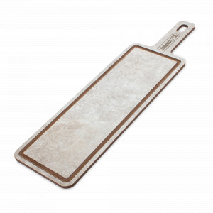 Доска композитная с желобом для сервировки и подачи, 42х12см, шунгит белый, серия ProFashion, ComposeEat, Россия, Сервировочные доски