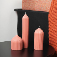 Свеча декоративная, 16.5 см, терракотовый, серия Edge, TKANO, Россия_00810420042047058123.jpg